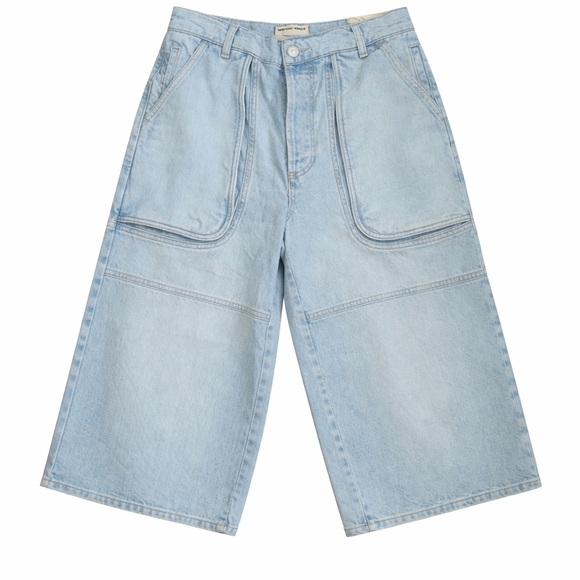 Free People Havasu Slouchy Longline Denim Shorts 27 Wide Leg Boho 90s Streetwear - Picture 2 of 12